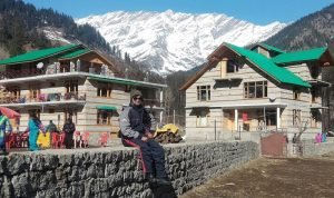 Sitting Peacefully in solang valley in manali