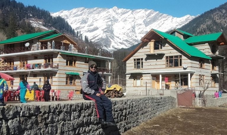 Sitting Peacefully in solang valley in manali