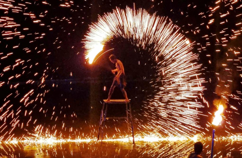 Fire Works In Thailand New Year