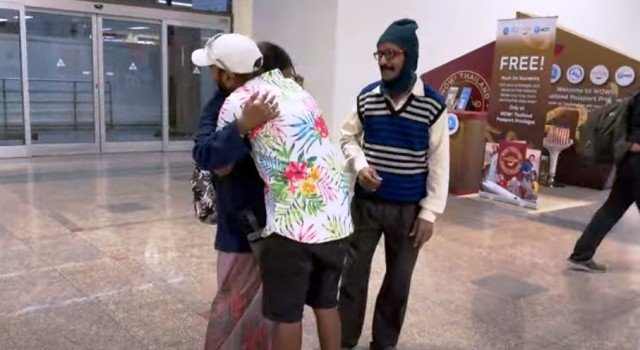 Naa Anveshana Met His Parents In Thailand Airport