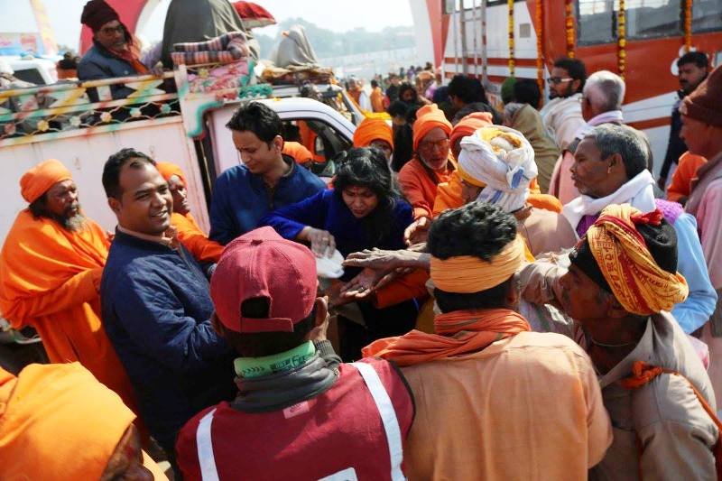 Narayan Seva Sansthan Free Food Seva in Prayagraj Kumbh Mela 2025