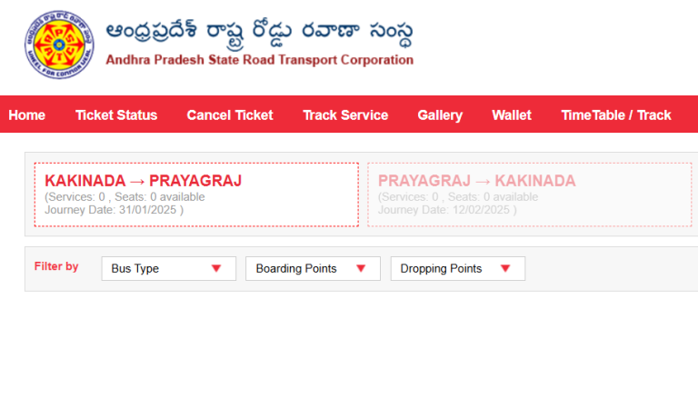 Kakinada To Kumbh Mela APSRTC Busses