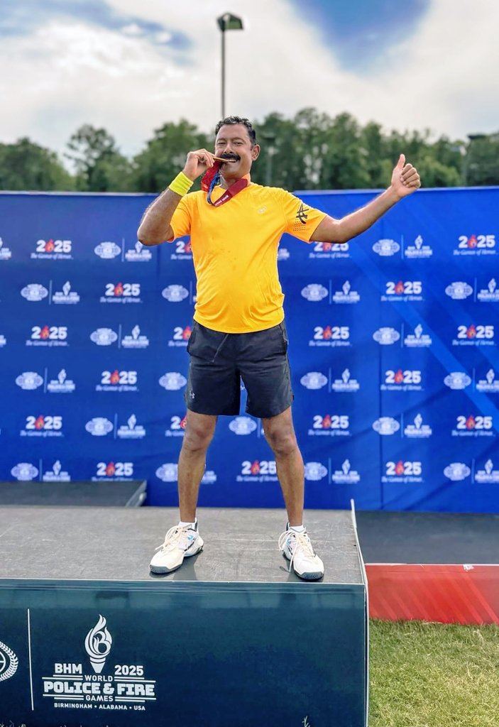 TIRUMALA VIGILANCE WING OFFICER SRI NTV RAM KUMAR WON THE BRONZE MEDAL