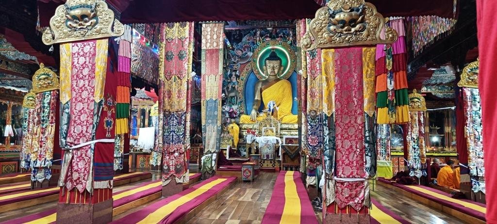 Buddha Statue inside tawang Monastery