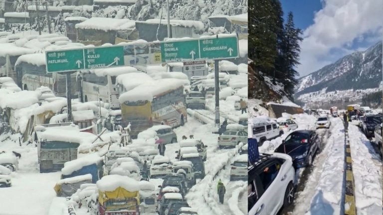 Manali Nightmare : మనాలిలో 8 కిమీ ట్రాఫిక్ జామ్, రోడ్డుపై ఇరుక్కుపోయిన పర్యాటకులు